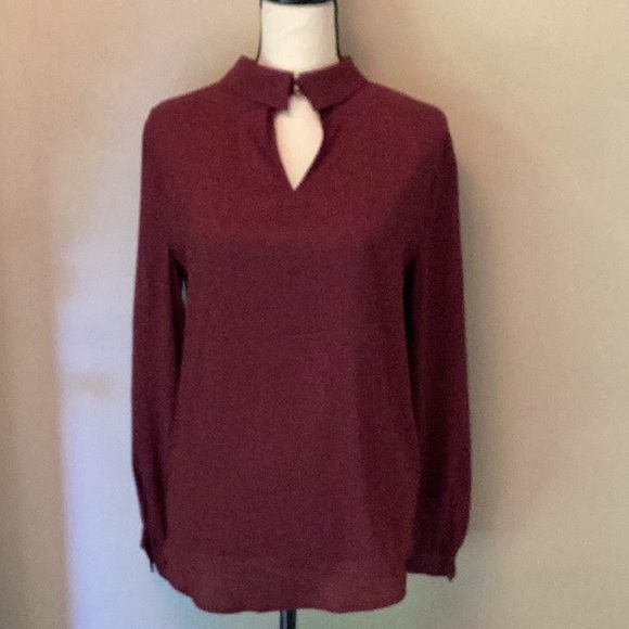 Ann Taylor Wine Color Blouse Size M - Picture 1 of 3